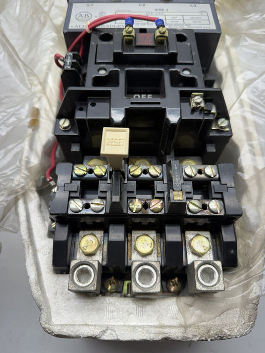 ALLEN BRADLEY 509-EOD Nema Size 4 Starter Contactor Overload Block Auxillary
