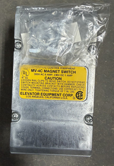ELEVATOR EQUIPMENT MV-4C Magnet Leveling Switch 300vac 230vdc 8 AMP W/ HARDWARE
