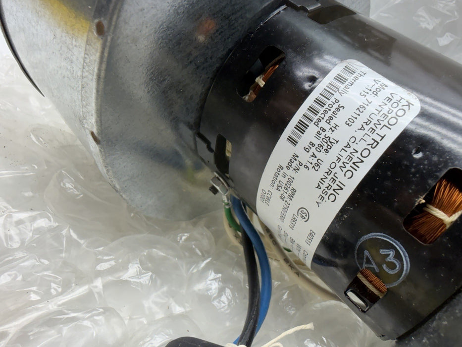 NEW KOOLTRONIC BLOWER ASSY 5417-00-35 / M647500 MOTOR 71621103 pn: 100261-08
