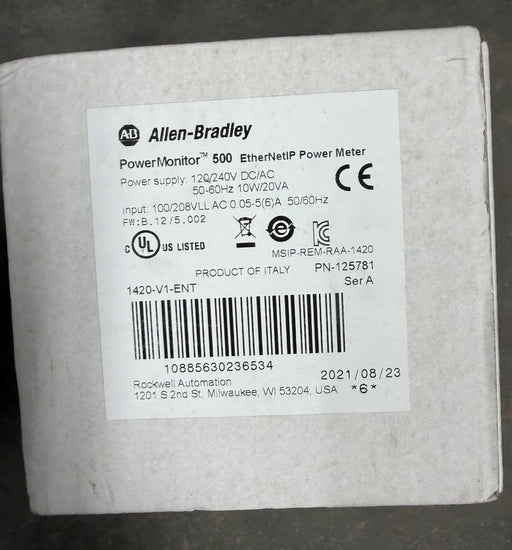 ALLEN BRADLEY 1420-V1-ENT NEW POWER MONITOR 500 EtherNetIP POWER METER