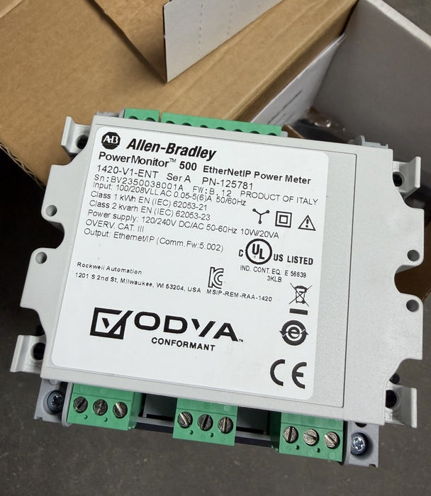 ALLEN BRADLEY 1420-V1-ENT NEW POWER MONITOR 500 EtherNetIP POWER METER
