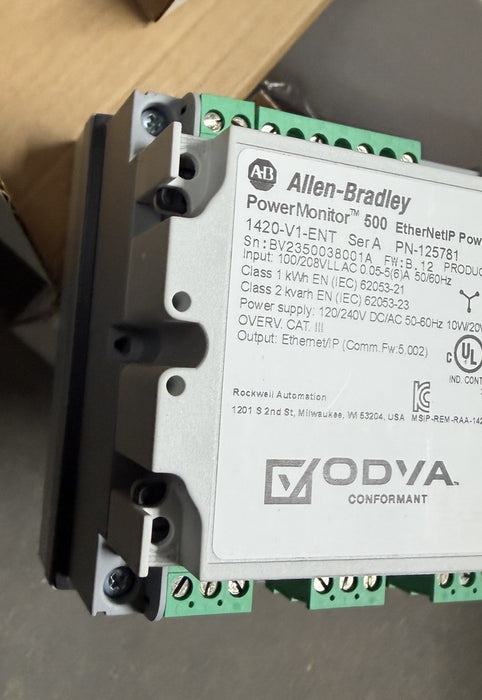 ALLEN BRADLEY 1420-V1-ENT NEW POWER MONITOR 500 EtherNetIP POWER METER