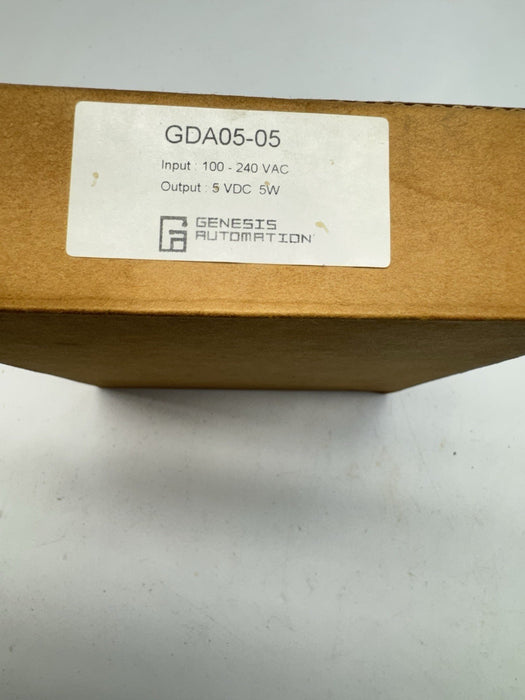 Genesis Automation GDA05-05A DIN Rail Power Supply 5W 5VDC UL508 Class 2