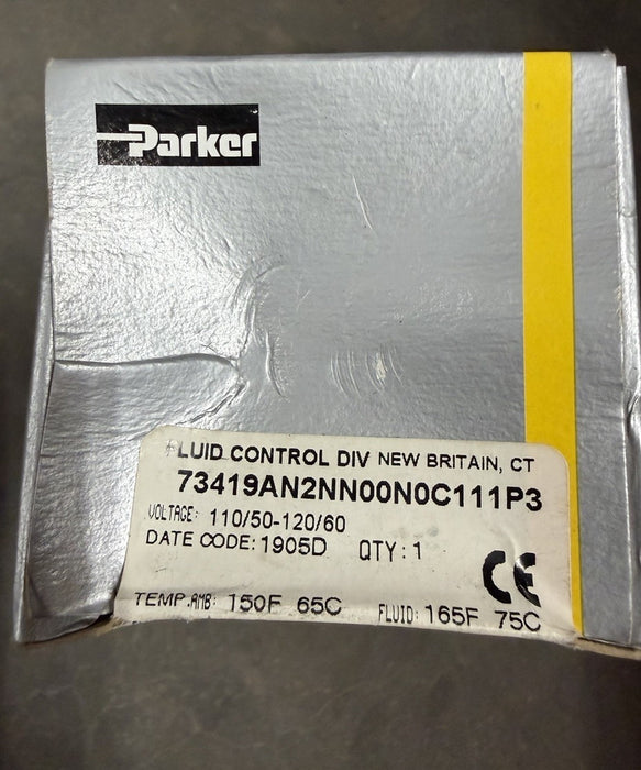 PARKER 73419AN2NN00N0C111P3 4-Way Solenoid Valve NEW IN BOX AIR VALVE