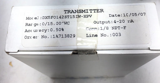 NEW OMEGA PX665-15DI 4-20ma OUTPUT 0 - 15 INH2O DIFF PRESSURE TRANSMITTER PX665