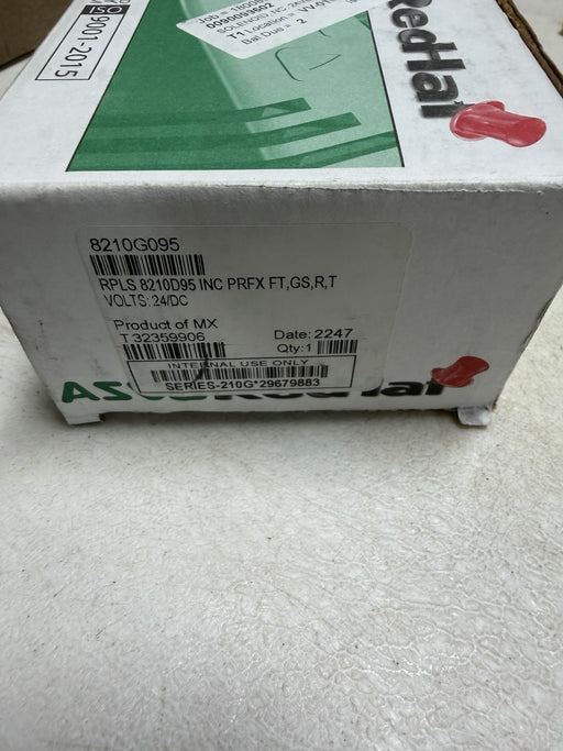 NEW 8210G095 ASCO REDHAT 24VDC 1 WAY 3/4