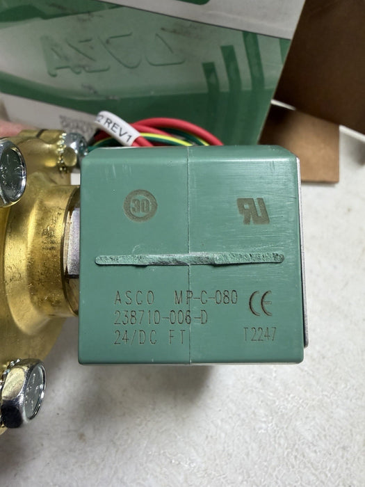 NEW 8210G095 ASCO REDHAT 24VDC 1 WAY 3/4" SOLENOID VALVE RPLS 8210D95 REDHAT