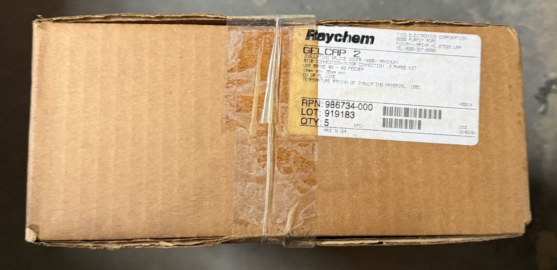 BOX OF 5  Raychem GELCAP-2 Insulating Splice Cover  600V Cable sealed GEL CAP 2
