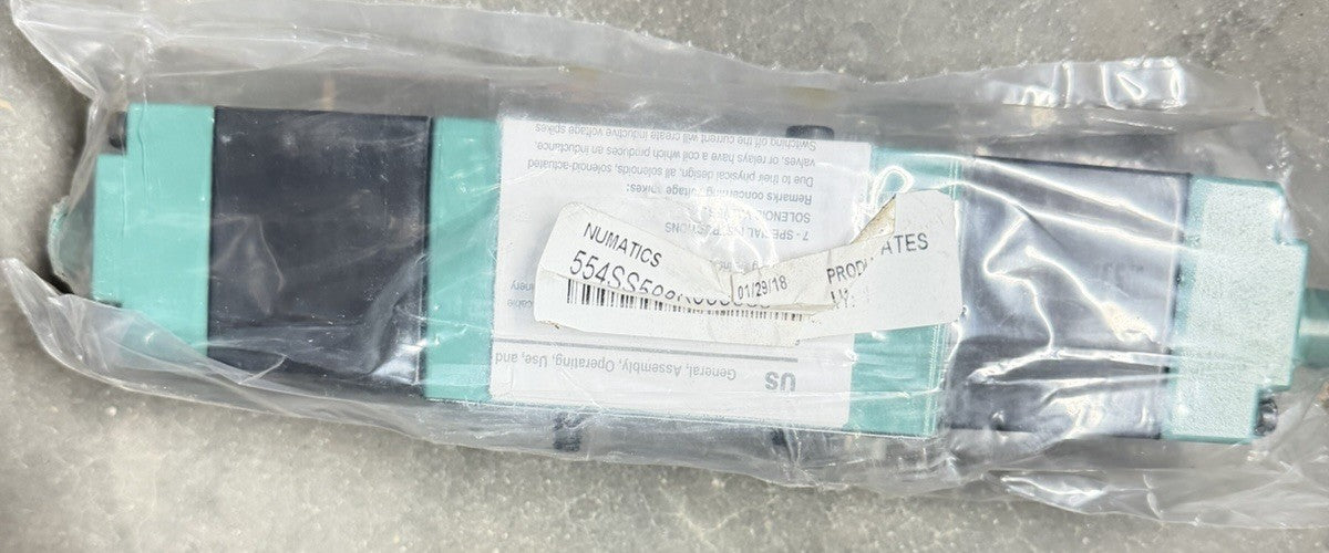 NEW NUMATICS 554SS500K000030 SOLENOID VALVE 228-717 COIL 120V 554SS