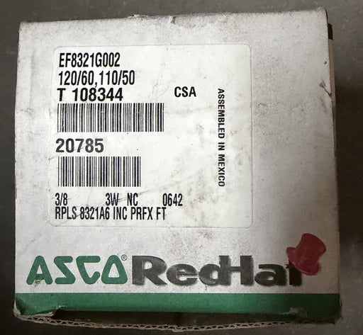 ASCO EF8321G002 NEW IN BOX 120VAC SOME DUST FROM STORAGE