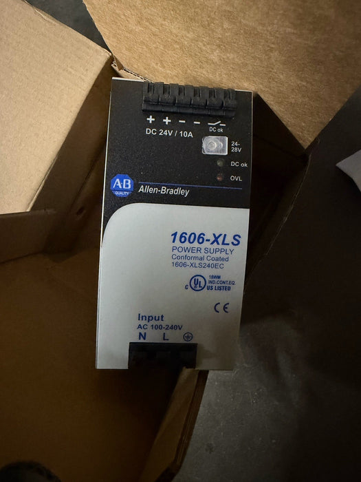 1606-XLS240EC ALLEN BRADLEY DC POWER SUPPLY VAC/VDC INPUT  24VDC OUT 10A