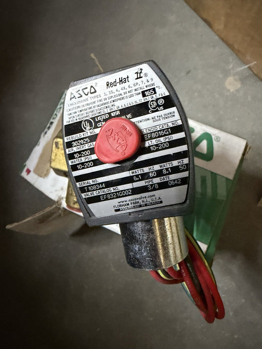 ASCO EF8321G002 NEW IN BOX 120VAC SOME DUST FROM STORAGE