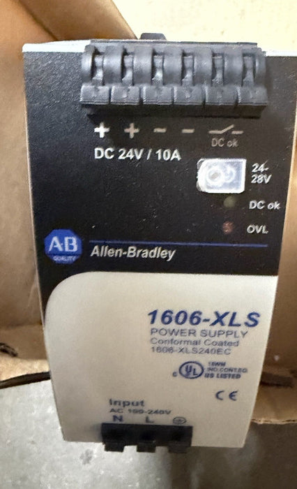 1606-XLS240EC ALLEN BRADLEY DC POWER SUPPLY VAC/VDC INPUT  24VDC OUT 10A