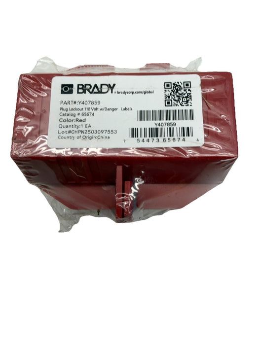 Brady Lockout Plug 65674 (Y407859) NOS