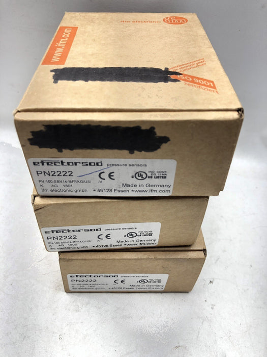 NEW IFM EFECTOR500 PRESSURE SENSOR PN2222 PN-100-SBN14-MFRKG/US NIB