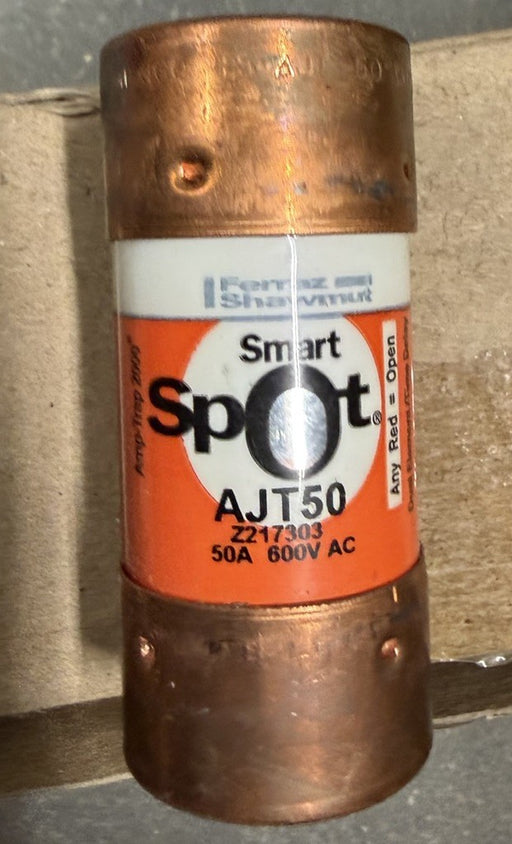 Ferraz Shawmut AJT50 Fuse 50A AJT 600V AC AMP-TRAP DUAL ELEMENT TIME DELAY
