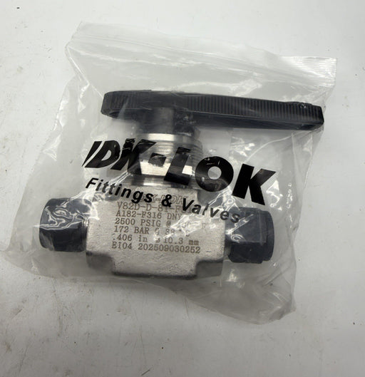 Dk-lok V82D-D-8T-F316 Manual Stainless Ball Valve 1/2in Npt