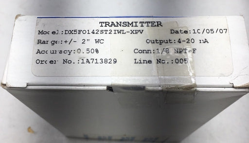 NEW OMEGA PX665-2BDI 4-20ma OUTPUT -2 /+2 INH2O DIFF PRESSURE TRANSMITTER NIB