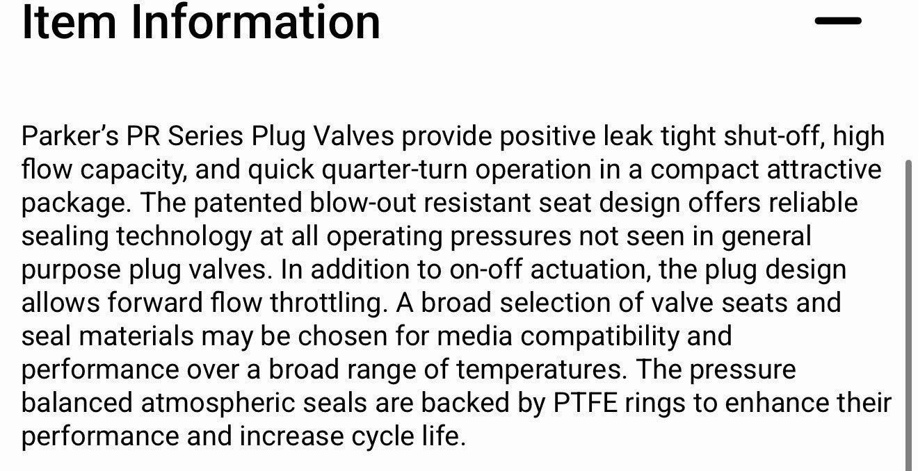 PARKER 22(A)-PR4-VT-SS Stainless Valve 1/4