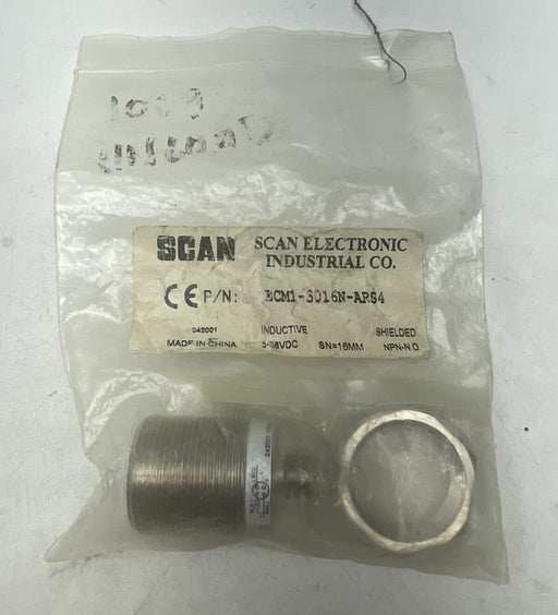 NEW SCAN ECM1-3016N-ARS4 SCAN INDUCTIVE PROXIMITY SENSOR SHIELDED DC Sn=16mm NPN
