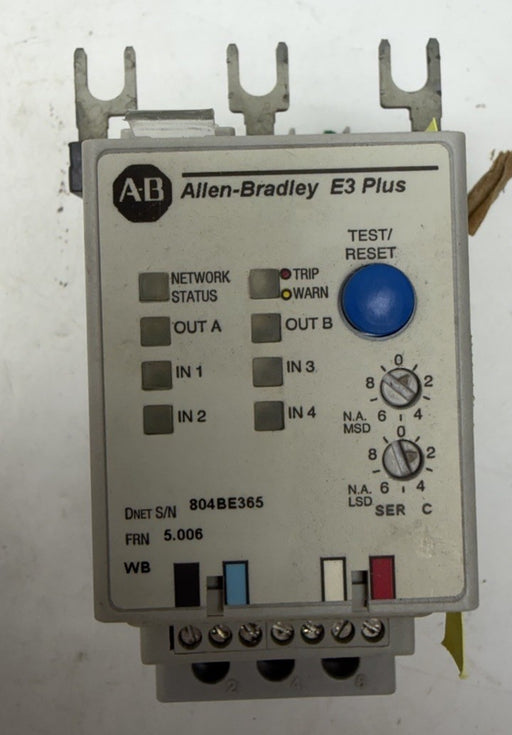 592-EC2BC  ALLEN BRADLEY E3 PLUS OVERLOAD RELAY 592EC2BC /C 3-15 Amp