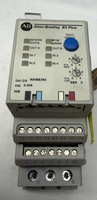 592-EC2BC  ALLEN BRADLEY E3 PLUS OVERLOAD RELAY 592EC2BC /C 3-15 Amp