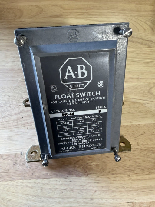 840-A4  ALLEN BRADLEY FLOAT SWITCH Sump pump Level Control Switch