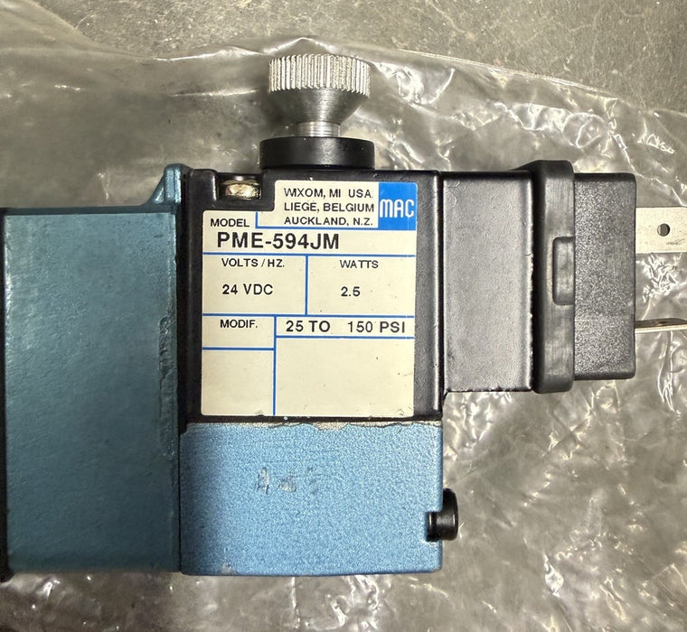 New MAC Valves 811C-PM-594JM-152 Solenoid Valve 110/120V Coil W/ MANUAL OPERATOR