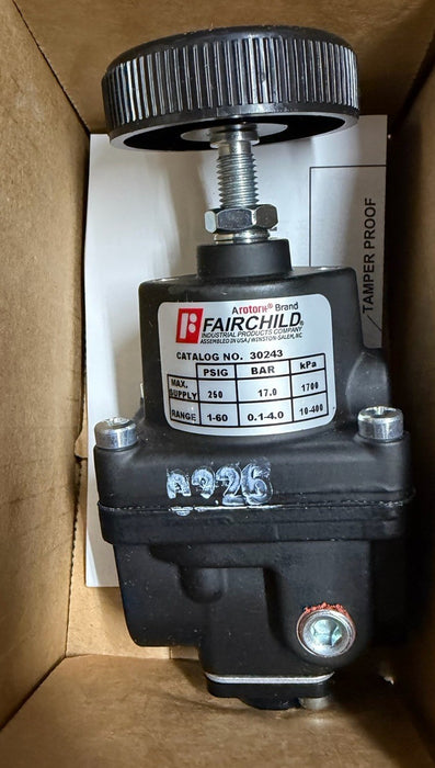 FAIRCHILD 30243 pneumatic air regulator 60 psi MIDGET PRECISION MODEL 30