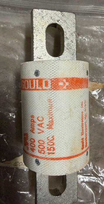 AMP TRAP Shawmut A50P400 Fuse SEMICONDUCTOR FORM 101 400 AMP 500V GOULD A50P400-