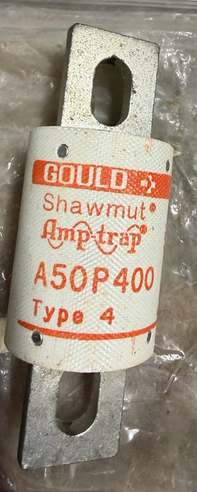 AMP TRAP Shawmut A50P400 Fuse SEMICONDUCTOR FORM 101 400 AMP 500V GOULD A50P400-