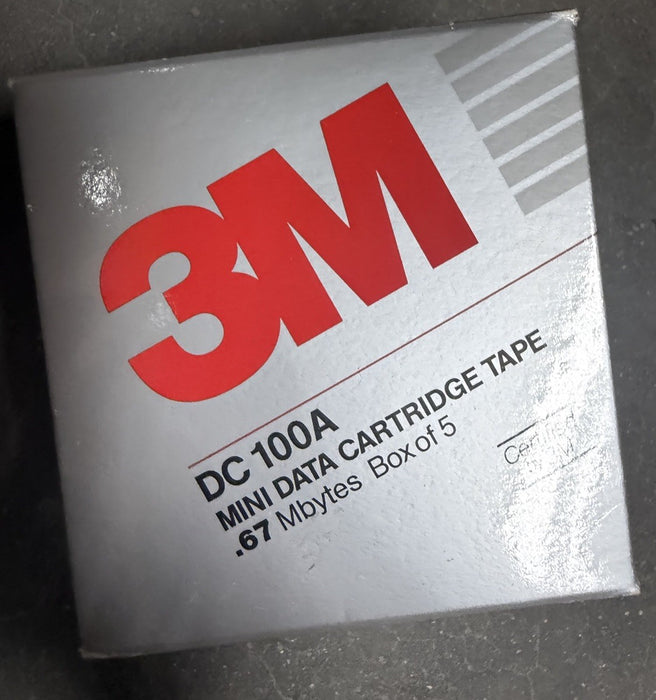 3M DC 100A Mini Data Cartridges New Box of 5 sealed Mint Condition Free Shipping