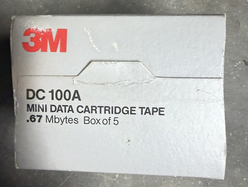 3M DC 100A Mini Data Cartridges New Box of 5 sealed Mint Condition Free Shipping
