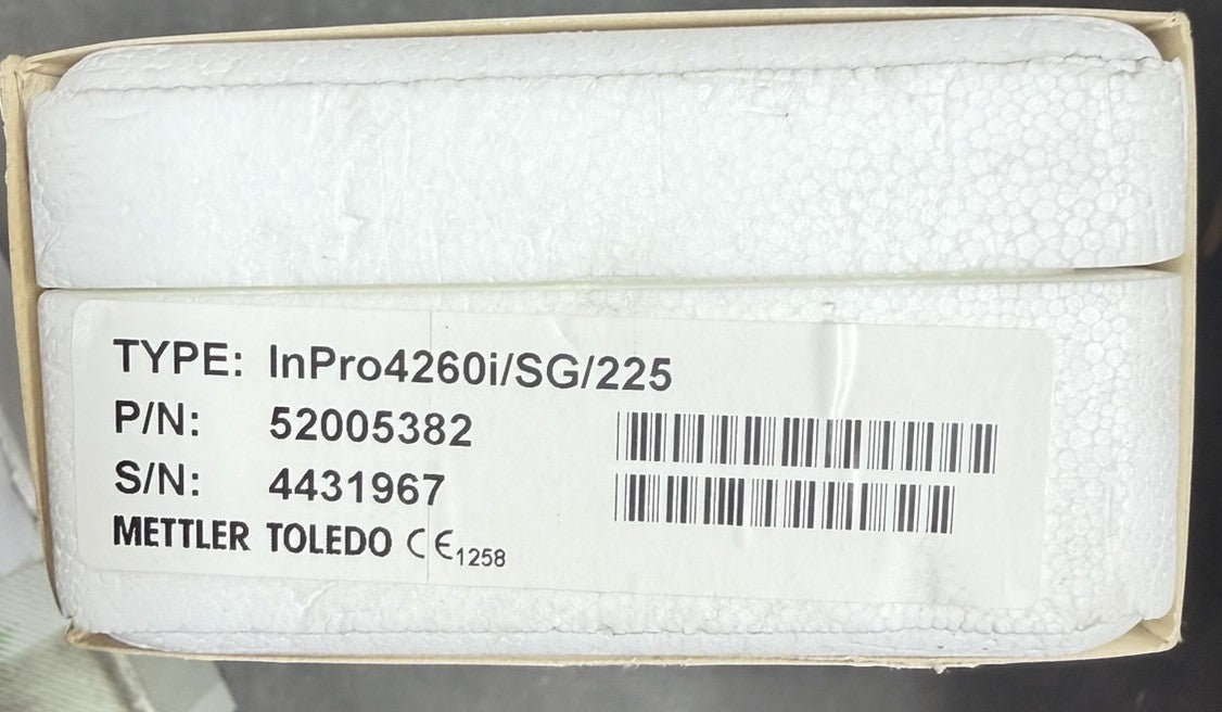 NEW Mettler Toledo 52005382 PH Probe InPro4260i/SG/225 InPro 52460I PH SENSOR