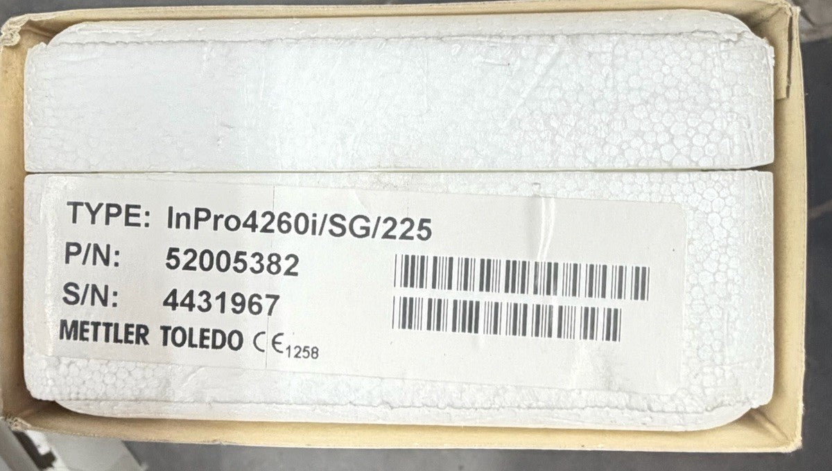 NEW Mettler Toledo 52005382 PH Probe InPro4260i/SG/225 InPro 52460I PH SENSOR