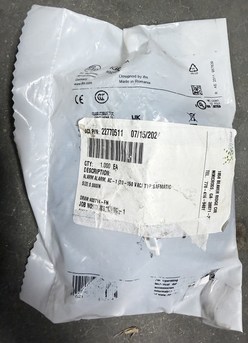 JCI 22770511 SAFEMATIC ALARM PROXIMITY SENSOR AC-1 IG0363 403714-FN 81353161
