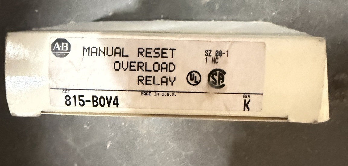 Allen Bradley 815-BOV4 Overload Relay nib