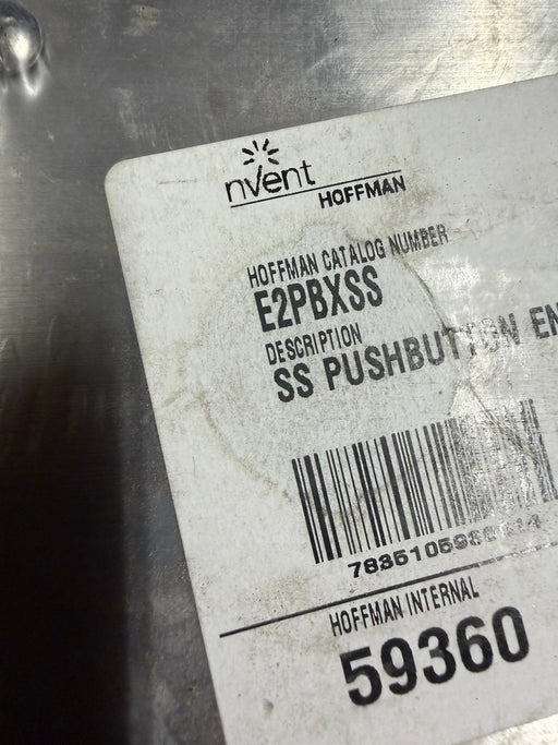NVENT E2PBXSS E2PBXSS SS PUSHBUTTON ENCLOSURE 2 FRONT PB KNOCKOUT HOFFMAN 59360