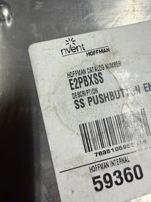 NVENT E2PBXSS E2PBXSS SS PUSHBUTTON ENCLOSURE 2 FRONT PB KNOCKOUT HOFFMAN 59360