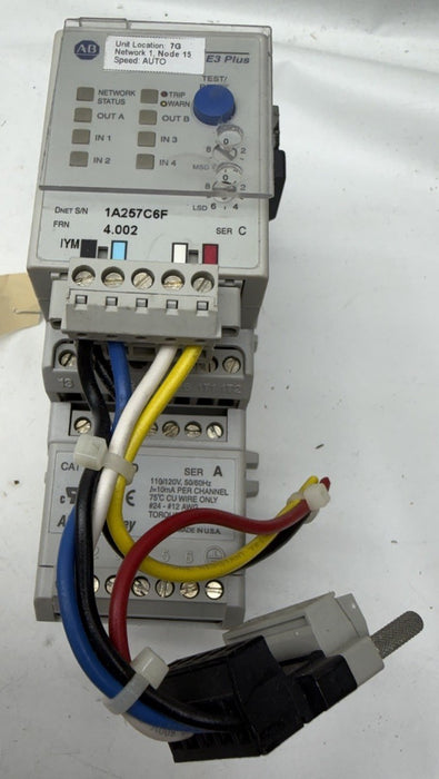 592-EC2BC  ALLEN BRADLEY E3 PLUS OVERLOAD RELAY 592EC2BC /C 3-15 Amp