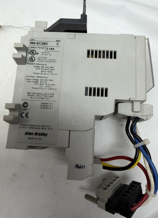 592-EC2BC  ALLEN BRADLEY E3 PLUS OVERLOAD RELAY 592EC2BC /C 3-15 Amp