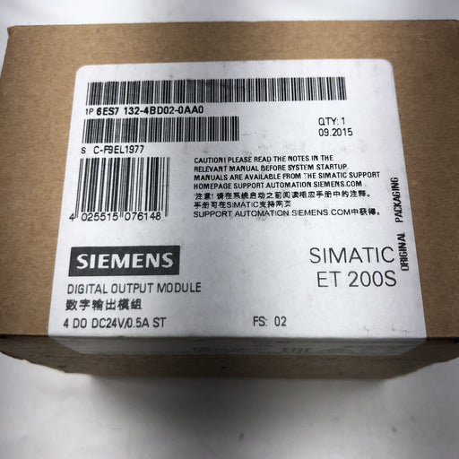 NEW SEALED 2015 6ES7 132-4BD02-0AA0 SIEMENS SIMATIC ET 200S DIGITAL INPUT MODULE