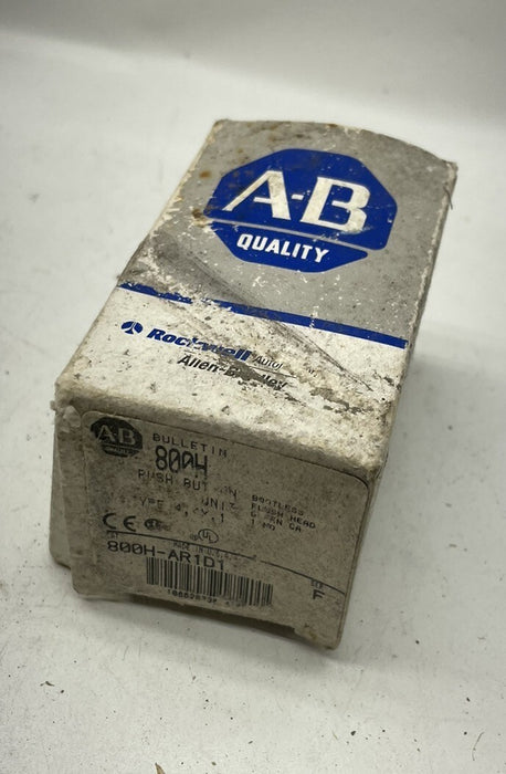 ALLEN-BRADLEY 800H-AR1D1 SER F NON-ILLUMINATED GREEN FLUSH HEAD PUSH BUTTON 1 NO