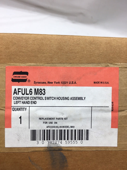 NEW COOPER CROUSE HINDS AFUL6 M83 CONVEYOR SWITCH LEFT HAND ASSEMBLY AFUL6-M83