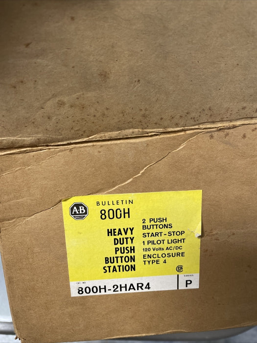 NEW 800H-2HAR4 ALLEN BRADLEY STAINLESS STEEL PUSH BUTTON STATION NIB QTY