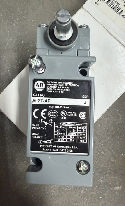 802T-AP  Allen-Bradley BULLETIN 802T Limit Switch