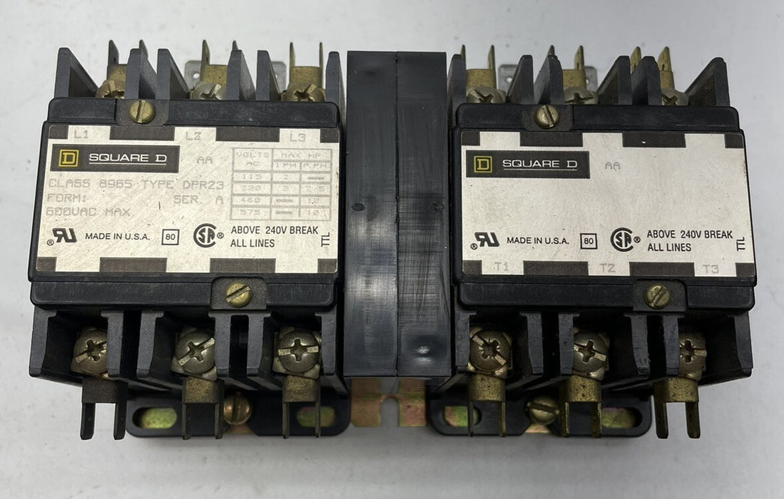 SQUARE D 10HP 120V COILS REVERSING CONTACTOR 8965  DPR23 8965DPR23 CRANE HOIST
