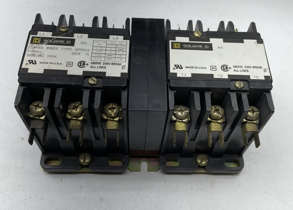 SQUARE D 10HP 120V COILS REVERSING CONTACTOR 8965  DPR23 8965DPR23 CRANE HOIST