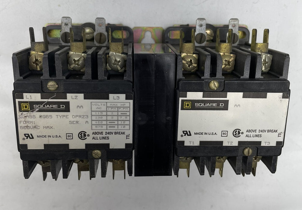 SQUARE D 10HP 120V COILS REVERSING CONTACTOR 8965  DPR23 8965DPR23 CRANE HOIST