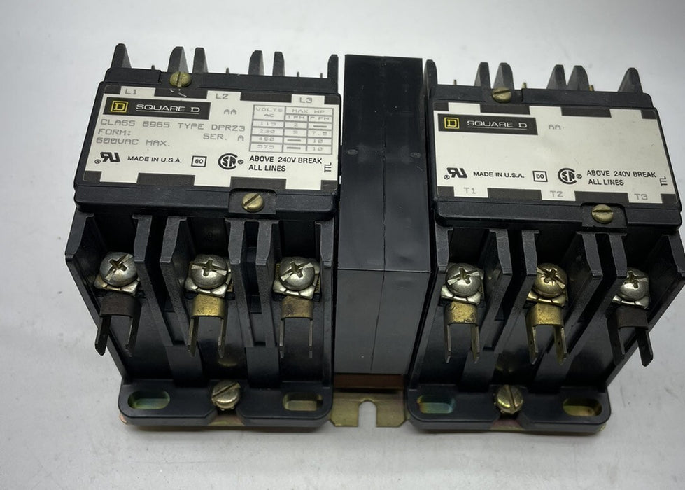 SQUARE D 10HP 120V COILS REVERSING CONTACTOR 8965  DPR23 8965DPR23 CRANE HOIST